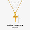 Wholesale Stainless Steel And Titanium Steel Ins Style Letter Pendant Necklace With Electroplating And Cross Chain For Women