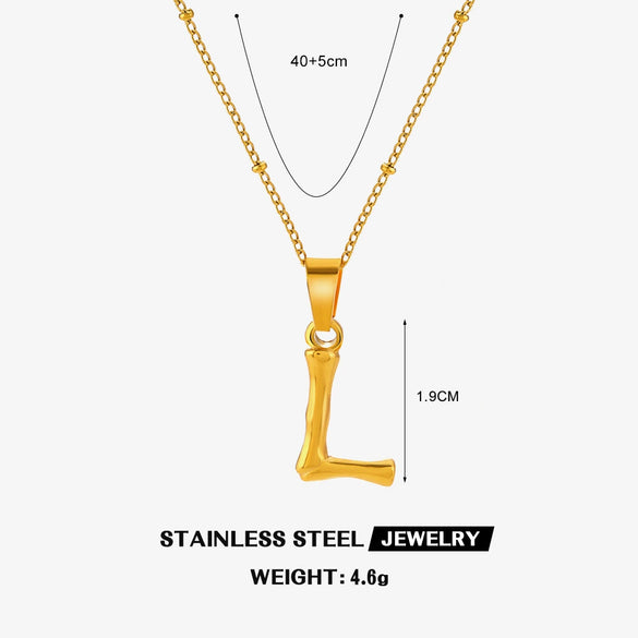 Wholesale Stainless Steel And Titanium Steel Ins Style Letter Pendant Necklace With Electroplating And Cross Chain For Women