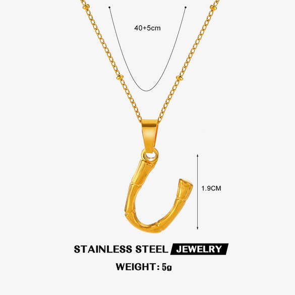 Wholesale Stainless Steel And Titanium Steel Ins Style Letter Pendant Necklace With Electroplating And Cross Chain For Women