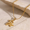 Wholesale Stainless Steel And Titanium Steel Jewelry With Animal Pattern Earrings And Necklace Electroplated