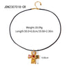 Wholesale Stainless Steel And Titanium Steel Jewelry With Cross Shape And Geometric Pattern Electroplated Necklace And Earrings For Women
