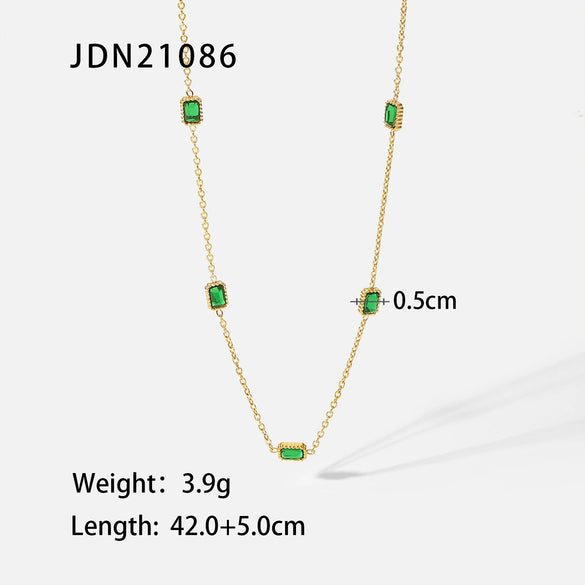 Wholesale Stainless Steel And Titanium Steel Jewelry With Geometric Pattern Electroplated Necklace Earrings Bracelet Ring For Women