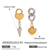 Wholesale Stainless Steel And Titanium Steel Jewelry With Heart Water Drop And Bell Patterns Electroplated Love Necklace And Non Fading Earrings For Women
