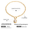 Wholesale Stainless Steel And Titanium Steel Jewelry With Pearl Necklace Pendant Exaggerated Niche Earrings And Ring Geometric Pattern Electroplated For Women
