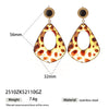 Wholesale Stainless Steel And Titanium Steel Leopard Print Electroplated Braided Rope And Sweater Chain Necklace For Women