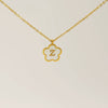 Wholesale 316L Stainless Steel And 316L Stainless Steel Letter And Five Leaf Clover Necklace With Electroplating Treatment