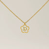 Wholesale 316L Stainless Steel And 316L Stainless Steel Letter And Five Leaf Clover Necklace With Electroplating Treatment
