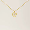 Wholesale 316L Stainless Steel And 316L Stainless Steel Letter And Five Leaf Clover Necklace With Electroplating Treatment