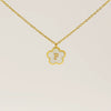 Wholesale 316L Stainless Steel And 316L Stainless Steel Letter And Five Leaf Clover Necklace With Electroplating Treatment