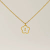 Wholesale 316L Stainless Steel And 316L Stainless Steel Letter And Five Leaf Clover Necklace With Electroplating Treatment