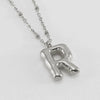 Wholesale Stainless Steel And Titanium Steel Letter Clip Bead Necklace With Polishing Treatment And Fashionable Design
