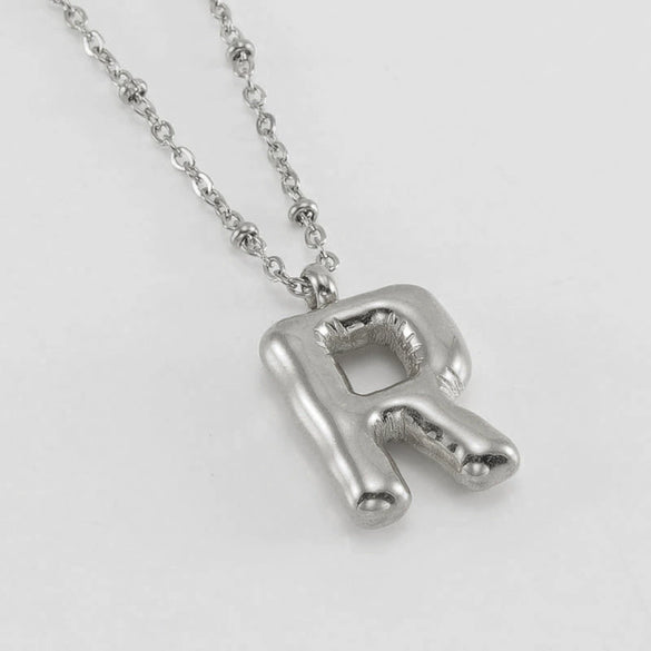 Wholesale Stainless Steel And Titanium Steel Letter Clip Bead Necklace With Polishing Treatment And Fashionable Design
