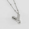 Wholesale Stainless Steel And Titanium Steel Letter Clip Bead Necklace With Polishing Treatment And Fashionable Design