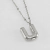 Wholesale Stainless Steel And Titanium Steel Letter Clip Bead Necklace With Polishing Treatment And Fashionable Design
