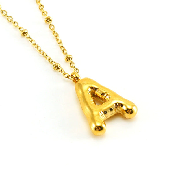 Wholesale Stainless Steel And Titanium Steel Letter Clip Bead Necklace With Polishing Treatment And Fashionable Design