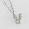 Wholesale Stainless Steel And Titanium Steel Letter Clip Bead Necklace With Polishing Treatment And Fashionable Design