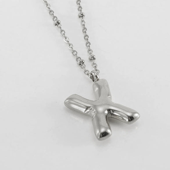 Wholesale Stainless Steel And Titanium Steel Letter Clip Bead Necklace With Polishing Treatment And Fashionable Design