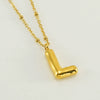 Wholesale Stainless Steel And Titanium Steel Letter Clip Bead Necklace With Polishing Treatment And Fashionable Design
