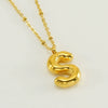 Wholesale Stainless Steel And Titanium Steel Letter Clip Bead Necklace With Polishing Treatment And Fashionable Design