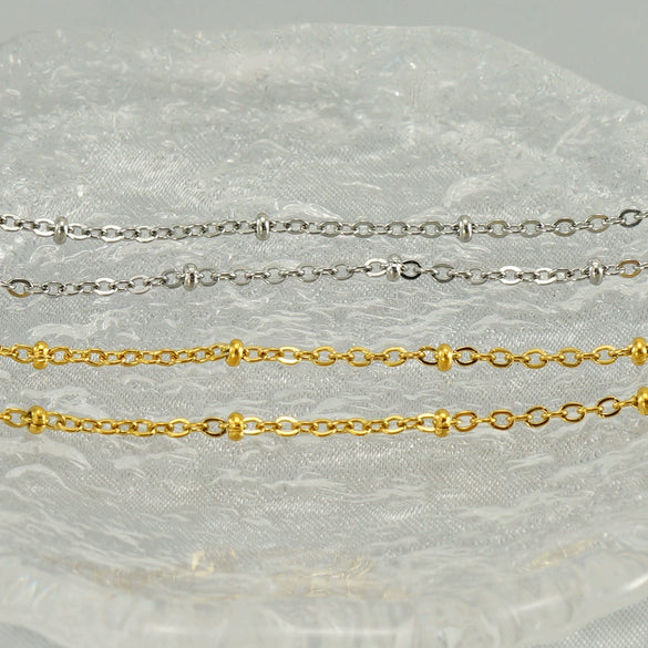 Wholesale Stainless Steel And Titanium Steel Letter Clip Bead Necklace With Polishing Treatment And Fashionable Design