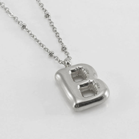 Wholesale Stainless Steel And Titanium Steel Letter Clip Bead Necklace With Polishing Treatment And Fashionable Design