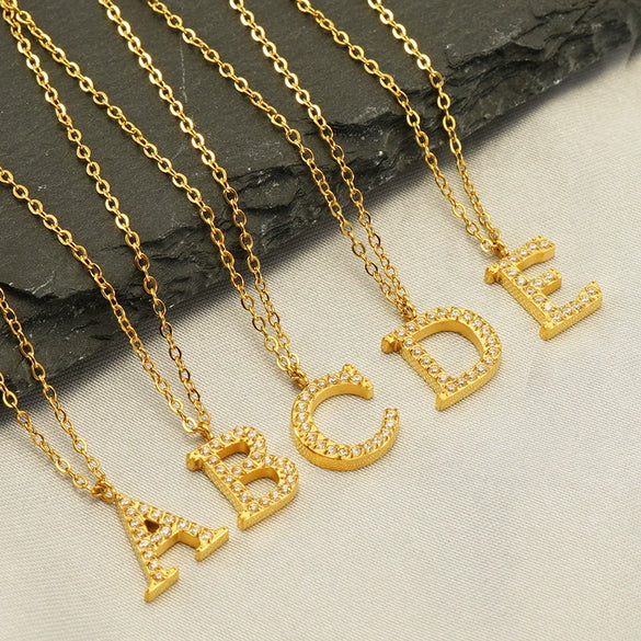 Wholesale Stainless Steel And Titanium Steel Letter Necklace Electroplated Cross Chain Style For Unisex