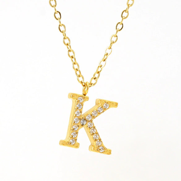 Wholesale Stainless Steel And Titanium Steel Letter Necklace Electroplated Cross Chain Style For Unisex