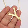 Wholesale 316L Stainless Steel And 316L Stainless Steel Letter Pendant Necklace For Women With Cross Chain And Electroplating Treatment