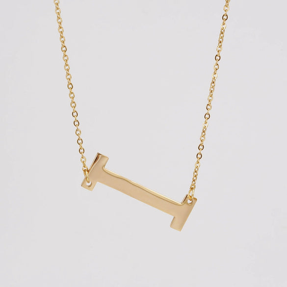 Wholesale 316L Stainless Steel And 316L Stainless Steel Letter Pendant Necklace For Women With Cross Chain And Electroplating Treatment