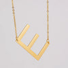Wholesale 316L Stainless Steel And 316L Stainless Steel Letter Pendant Necklace For Women With Cross Chain And Electroplating Treatment