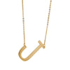 Wholesale 316L Stainless Steel And 316L Stainless Steel Letter Pendant Necklace For Women With Cross Chain And Electroplating Treatment