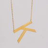 Wholesale 316L Stainless Steel And 316L Stainless Steel Letter Pendant Necklace For Women With Cross Chain And Electroplating Treatment