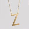 Wholesale 316L Stainless Steel And 316L Stainless Steel Letter Pendant Necklace For Women With Cross Chain And Electroplating Treatment