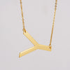 Wholesale 316L Stainless Steel And 316L Stainless Steel Letter Pendant Necklace For Women With Cross Chain And Electroplating Treatment