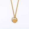 Wholesale Stainless Steel And Titanium Steel Letter Pendant Ochain Necklace With Dripping Oil Design