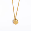 Wholesale Stainless Steel And Titanium Steel Letter Pendant Ochain Necklace With Dripping Oil Design