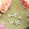 Wholesale Stainless Steel And Titanium Steel Light Luxury Geometric And Flower Pattern Electroplated Women's Necklace