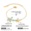 Wholesale Stainless Steel And Titanium Steel Light Luxury Geometric And Flower Pattern Electroplated Women's Necklace
