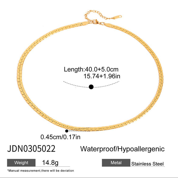 Wholesale Stainless Steel And Titanium Steel Light Luxury Geometric Necklace With Electroplating