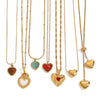 Wholesale Stainless Steel And Titanium Steel Love Necklace With Geometric Pendant And Regular Chain Electroplated