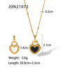 Wholesale Stainless Steel And Titanium Steel Love Necklace With Geometric Pendant And Regular Chain Electroplated