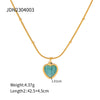Wholesale Stainless Steel And Titanium Steel Love Necklace With Geometric Pendant And Regular Chain Electroplated