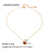 Wholesale Stainless Steel And Titanium Steel Love Necklace With Geometric Pendant And Regular Chain Electroplated