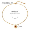 Wholesale Stainless Steel And Titanium Steel Love Necklace With Geometric Pendant And Regular Chain Electroplated