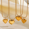 Wholesale Stainless Steel And Titanium Steel Love Necklace With Heart Shape 18K Gold Plated Ins Style For Women