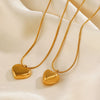 Wholesale Stainless Steel And Titanium Steel Love Necklace With Heart Shape 18K Gold Plated Ins Style For Women
