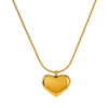 Wholesale Stainless Steel And Titanium Steel Love Necklace With Heart Shape 18K Gold Plated Ins Style For Women
