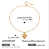 Wholesale Stainless Steel And Titanium Steel Necklace Jewelry With White Diamond Geometric Heart Square Pendant Electroplated In Classic Style For Women