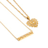 Wholesale Stainless Steel And Titanium Steel Necklace Jewelry With White Diamond Geometric Heart Square Pendant Electroplated In Classic Style For Women