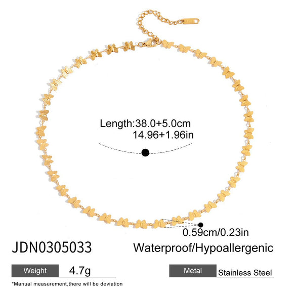 Wholesale Stainless Steel And Titanium Steel Necklace Old Money Style Geometric Shape Electroplated
